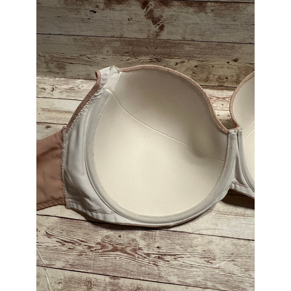 SOMA Geo Lace Full Coverage Bra Size 42G Beige Neutral Pink Padded Underwire - Picture 6 of 7